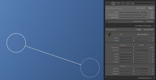 Lightrooms Bereichsreparatur-Werkzeug