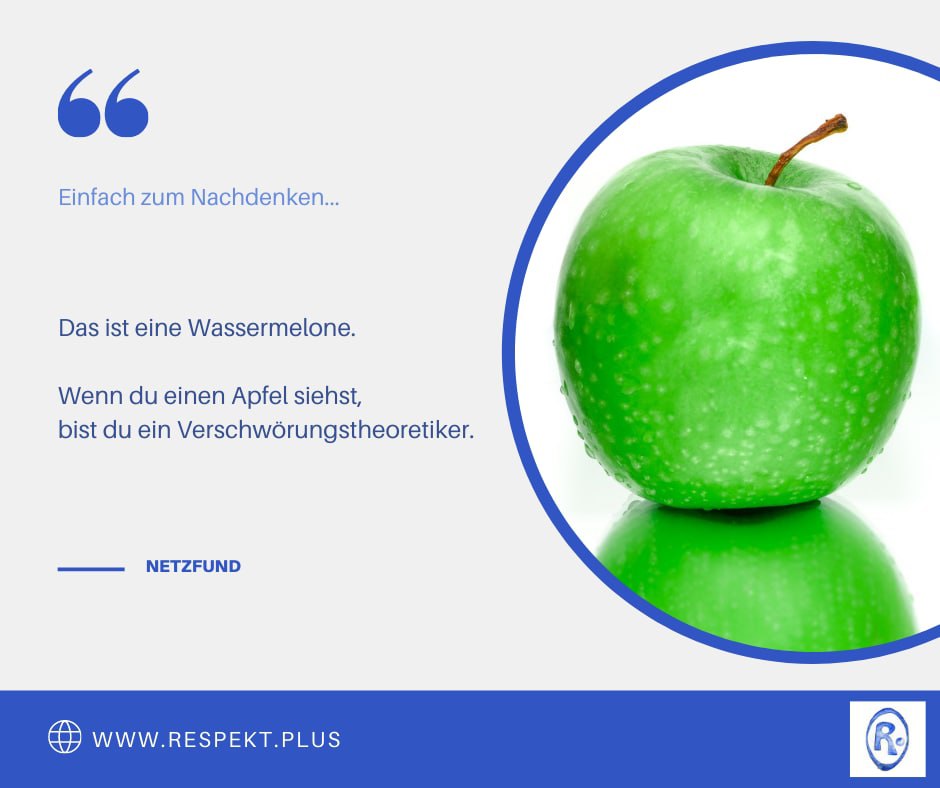 Apfel statt Melone: Verschwörungstheorie!