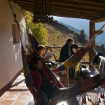 Auf der Veranda vor dem Frühstück